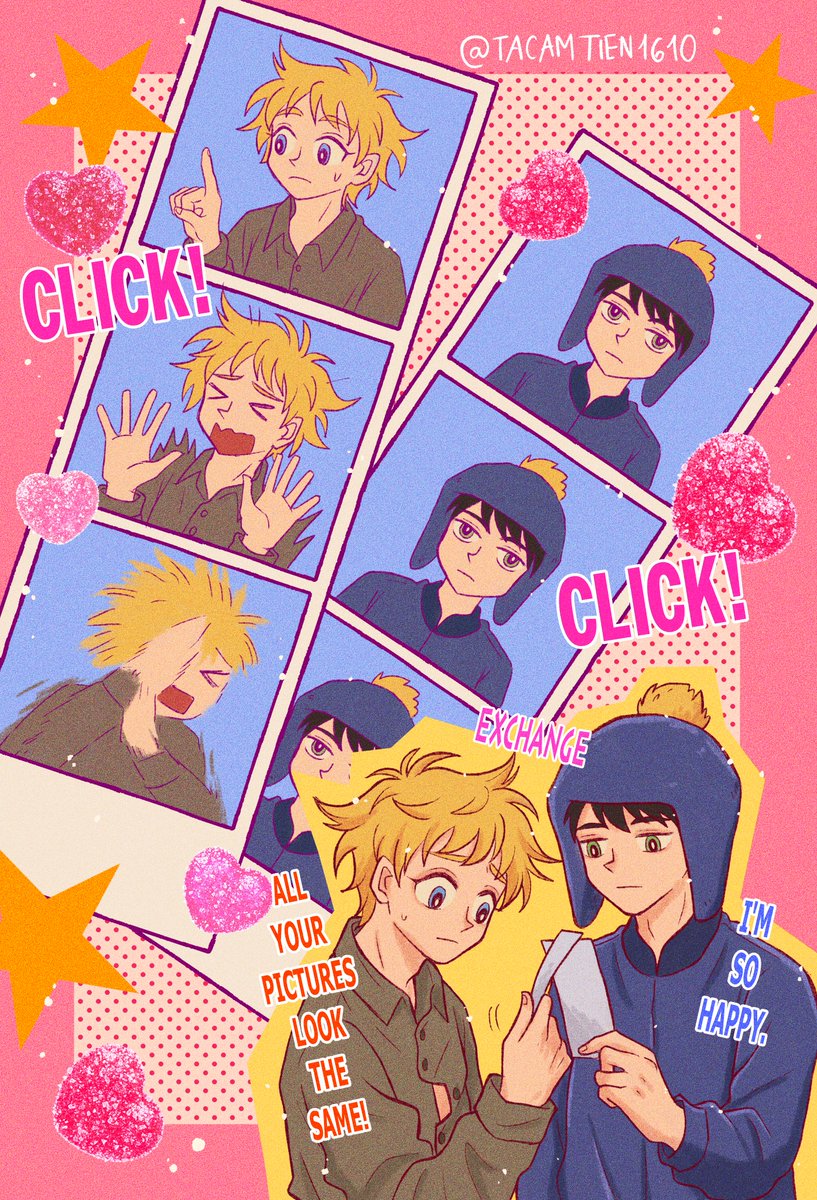 ✨LET'S TAKE PHOTOS ✨
⭐️Fan art Tweek &amp; Craig⭐️
My commission is open, if you would like to commission tweek &amp; craig I would be happy to do so😊
#fanart #artbyme #tweek #craig #southpark #creek