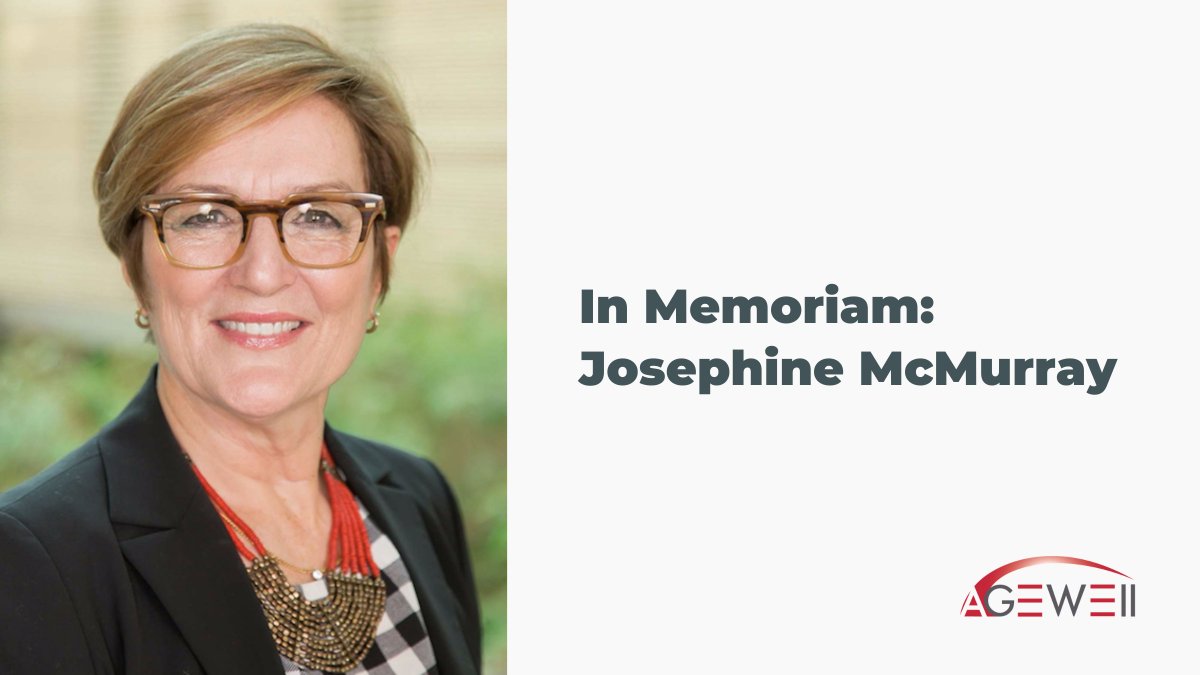 AGE-WELL (@agewell_nce) on Twitter photo We are heartbroken by the passing of Dr. Josephine McMurray, a deeply respected leader in the AGE-WELL network and a generous colleague. Her contributions to AgeTech, mentorship, and passion for improving lives will be remembered always. 
🔗 agewell-nce.ca/archives/21466 We are heartbroken by the passing of Dr. Josephine McMurray, a deeply respected leader in the AGE-WELL network and a generous colleague. Her contributions to AgeTech, mentorship, and passion for improving lives will be remembered always. 
🔗 agewell-nce.ca/archives/21466