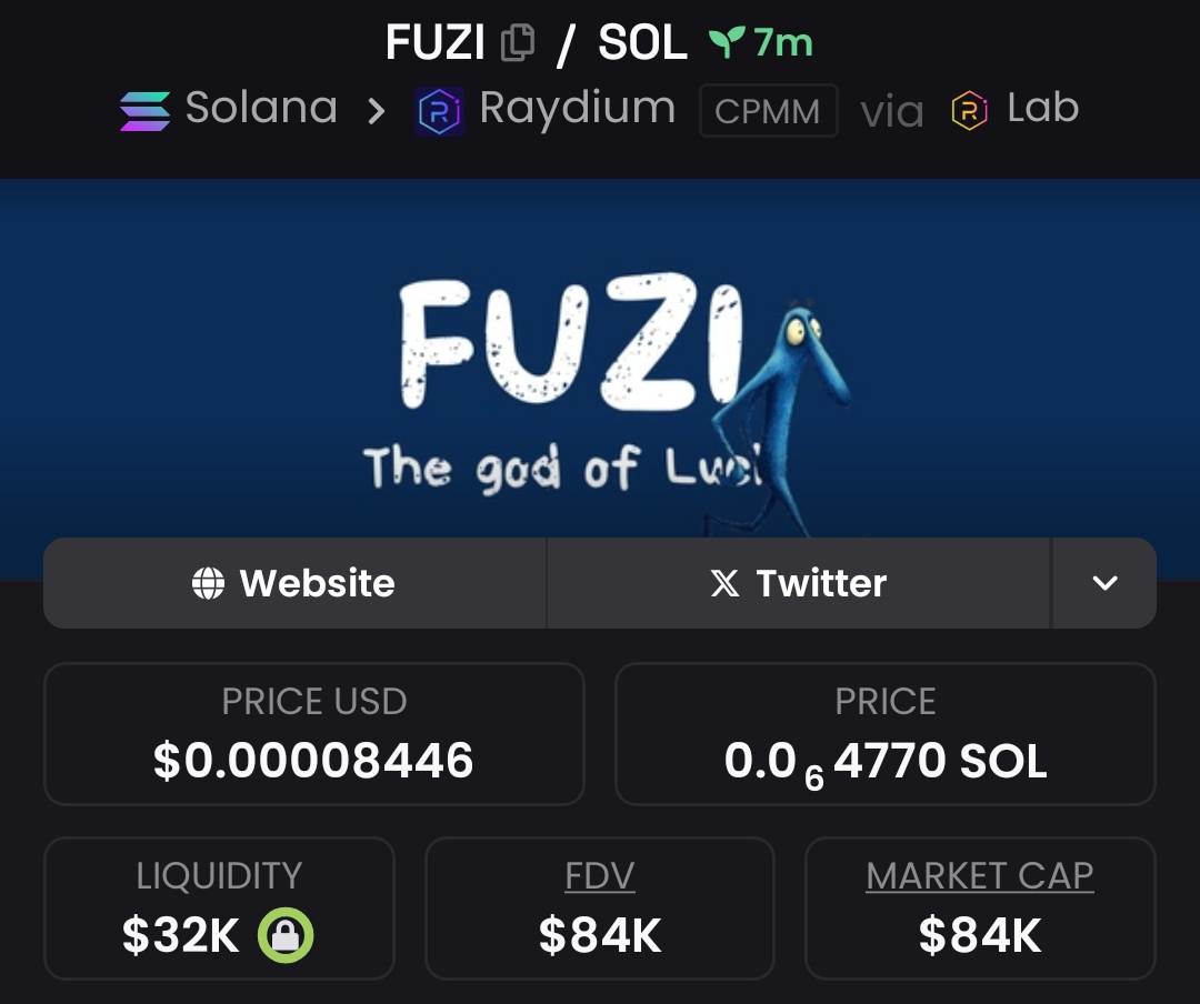MarketCaptainn's tweet photo. $FUZI 💎
Spotted, Aped, called on my Telegram at $84K MCAP 📊
CA: GGtFBv5aDTcV2JrV9F1iyrm7xuMs3yb7MFDjvfrYbonk
#SOL
#FUZI
#SOLANA https://t.co/sRv8LrGRxC