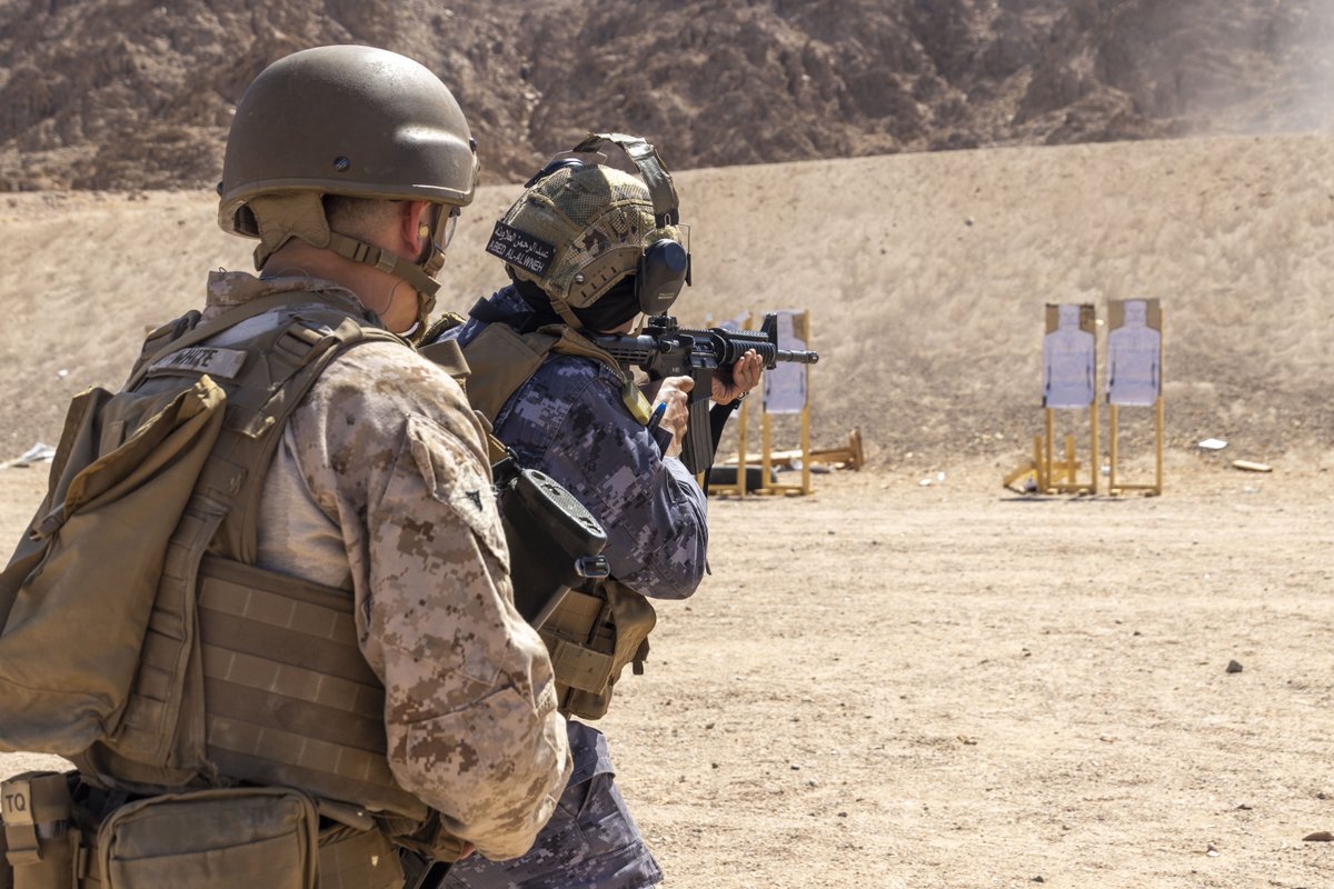 U.S. Marines (@usmc) on Twitter photo #Marines with <a href="/2ndMLG/">2nd Marine Logistics Group</a> and Jordanian Marines with the 77th Marine Battalion take part in Table 5 of the combat marksmanship program as part of exercise Native Fury 25 in Jordan.
Native Fury 25 is a biannual exercise focused on the demonstration of the rapid offload and #Marines with <a href="/2ndMLG/">2nd Marine Logistics Group</a> and Jordanian Marines with the 77th Marine Battalion take part in Table 5 of the combat marksmanship program as part of exercise Native Fury 25 in Jordan.
Native Fury 25 is a biannual exercise focused on the demonstration of the rapid offload and