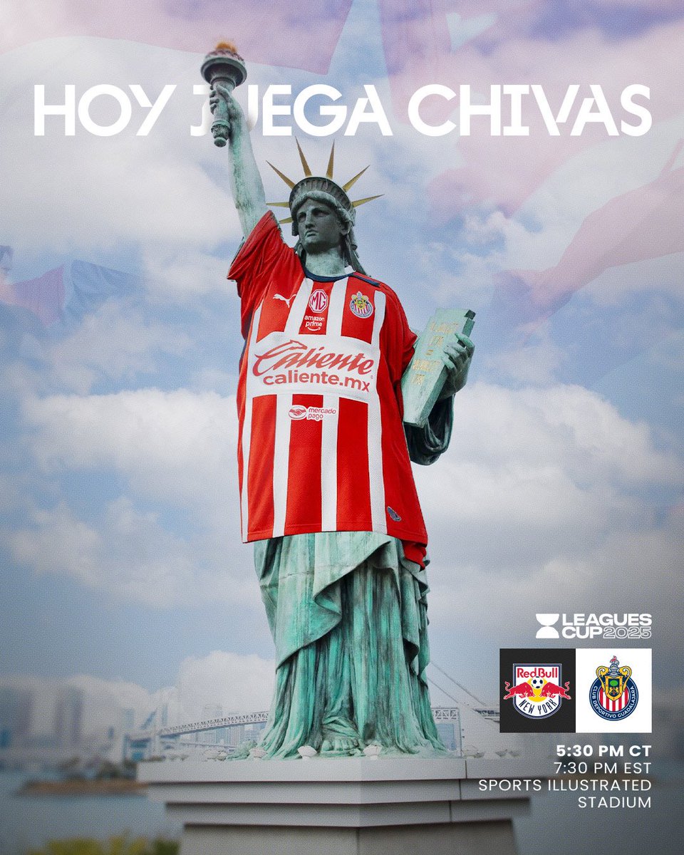 🇫🇷 ¡HOY ES DÍA DE PARTIDOOO! 🗽

¡Hoy es nuestro debut en la <a href="/LeaguesCup/">Leagues Cup</a> y queremos que toda la Nación Chiva se haga presente! 

🎟️👉🏻 bit.ly/46wLM2y