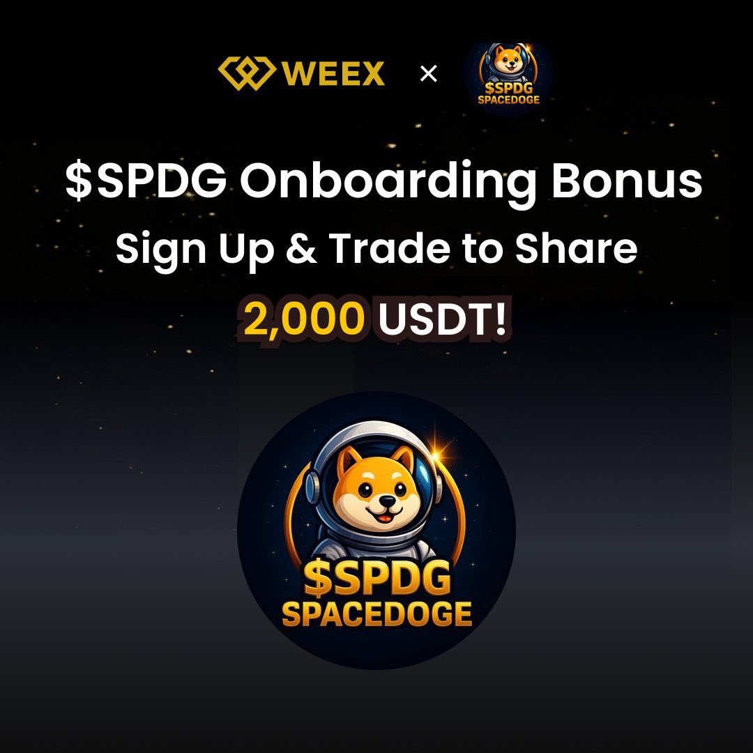 🚀 $SPDG <a href="/spacedogexyz/">SPACEDOGE</a> Airdrop is LIVE on WEEX!
🎉 Sign up &amp; trade to grab a share of $2,000 in $SPDG rewards!
📆 Event Period: July 31 – August 16 (UTC+0)
Don't miss your chance to join the mission! 🌌

#weextrading #alpaca #helevier #SWCH #viratkohliretirement #moqeel