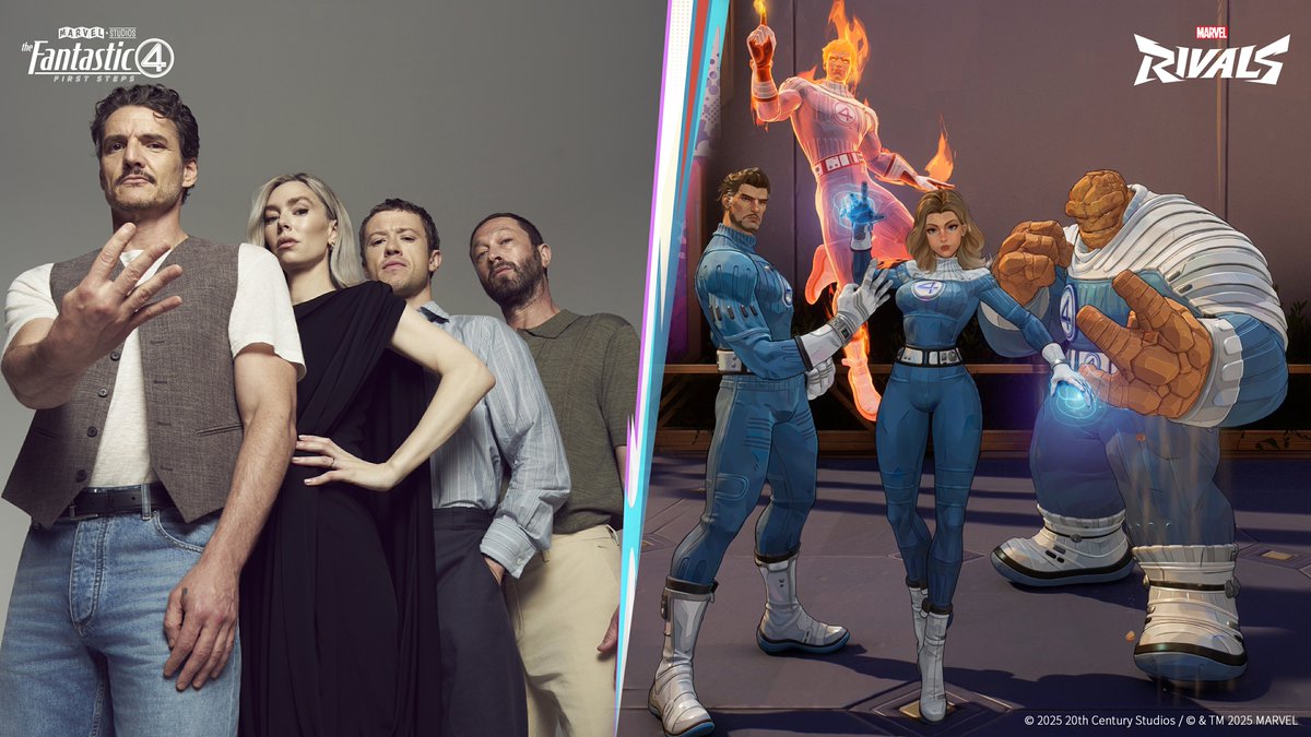 Marvel's First Family are striking a classic pose! Costumes inspired by Marvel Studios' The Fantastic Four: First Steps are now in game!

See Marvel Studios' The Fantastic Four: First Steps in theaters now!

Download Marvel Rivals for free! store.steampowered.com/app/2767030/?u…