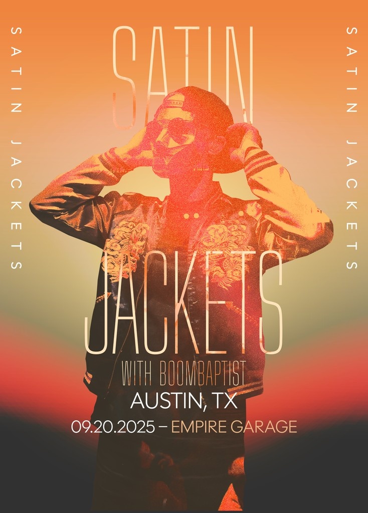 ✨SUPPORT UPDATE✨ Satin Jackets is back at Empire on September 20, and this time he's bringing the vibes with Boombaptist 🎶💫 It’s going to be a smooth night you won’t want to miss.

🎟️ Tickets available NOW don’t sleep on it - wl.seetickets.us/event/satin-ja…