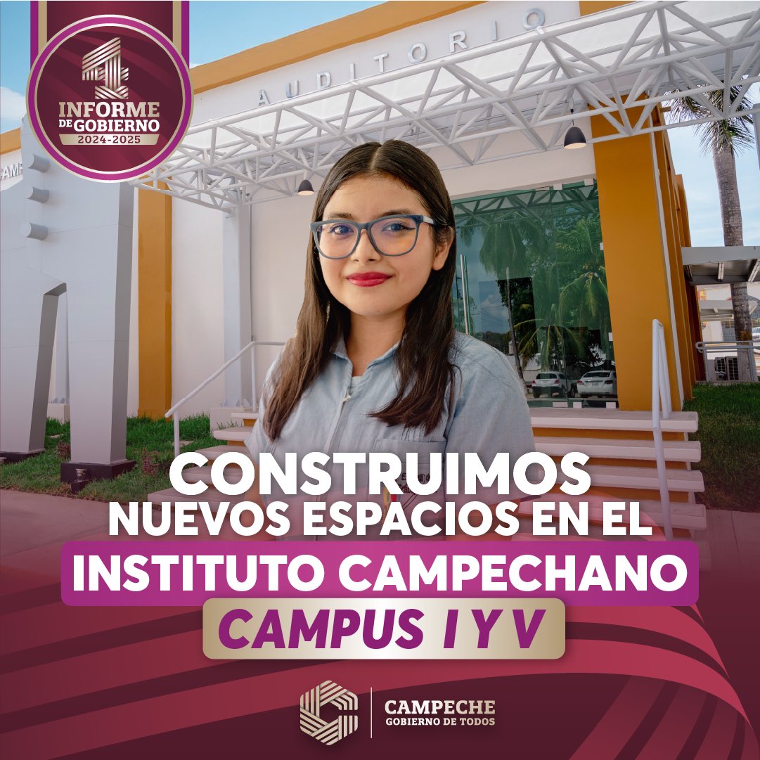 Construimos nuevos espacios en el Instituto Campechano Campus I y V.

#Layda4Informe