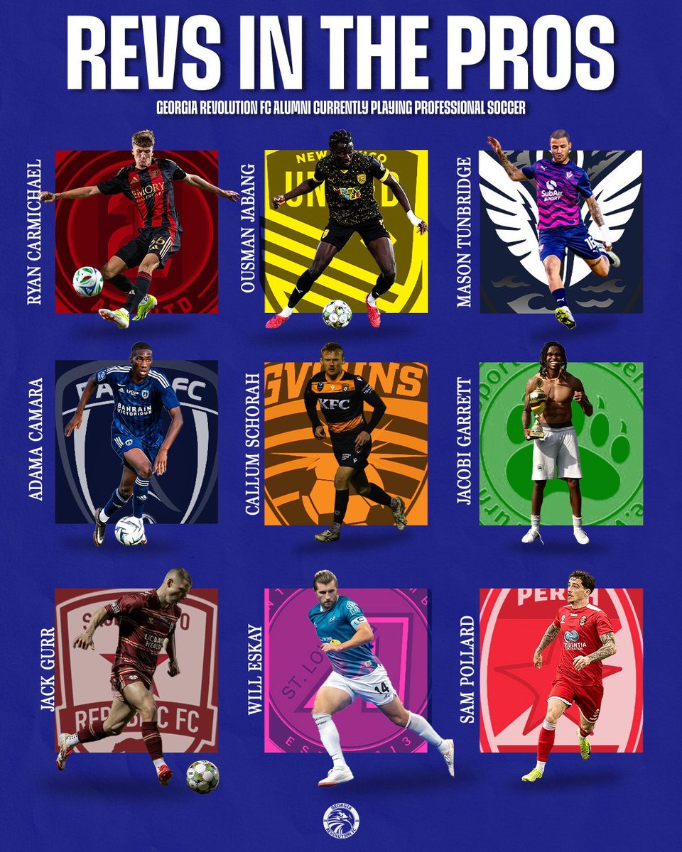 Wondering where your favorite past Revs are now? Here's a look at all of the Revs making their names in professional soccer! 
#UpTheRevs 🔴⚪️🔵 #TheRevolutionContinues 🏁