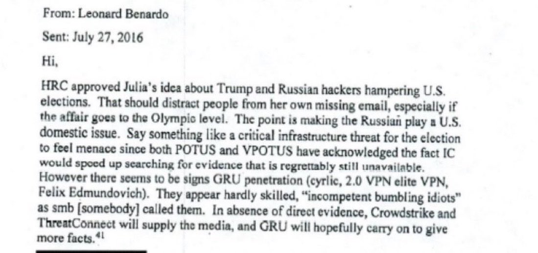 HOLY SHIT

Hillary Clinton approved of the plan to create the fake Russia hoax