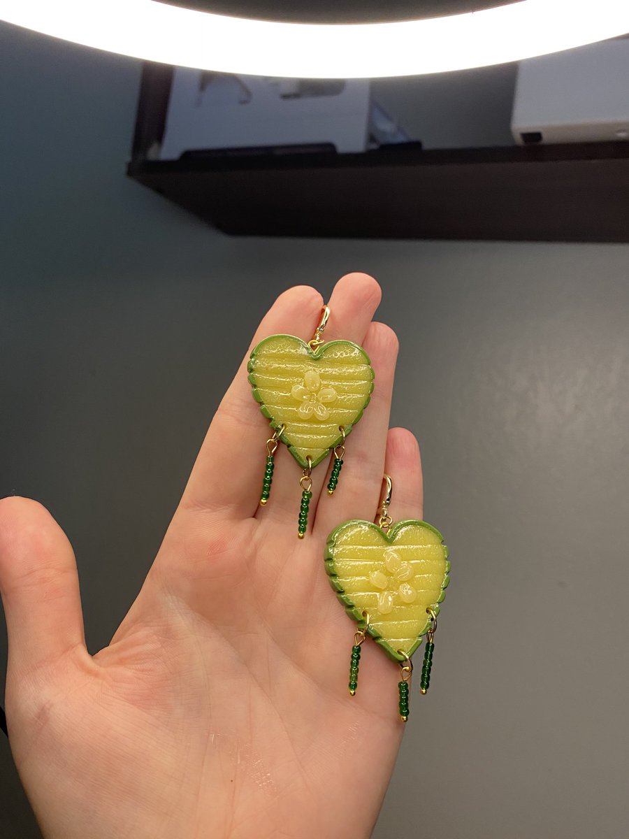 Here’s the custom pickle earrings I made. These will be worn to a pickle fest, how fun!!
