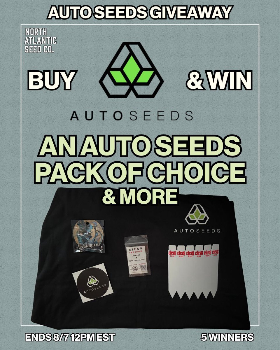 N_A_S_C_'s tweet image. Breeder of the Week: Auto Seeds 🔥

Get A FREE Trans Siberian Auto Fem Seed With Every Auto Seeds Pack Purchased! 🚨 

+Be Entered To Win An Auto Seeds Pack Of Choice And More! 👀 

&amp;amp; Get 300 Bonus Cannacoins! 🪙 

7/31 12PM - 8/7 12PM EST, No sales through social media