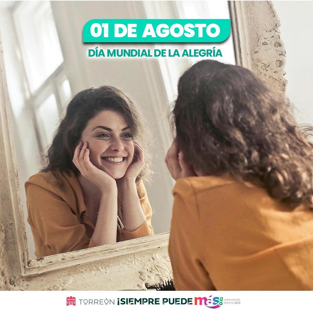✨ Hoy celebramos el valor de sonreírle a la vida. El 1º de agosto nos recuerda que la alegría nace desde adentro y se refleja en lo que hacemos. Sigamos construyendo una ciudad con más motivos para sonreír.
#TorreónSiemprePuedeMás 💚😄