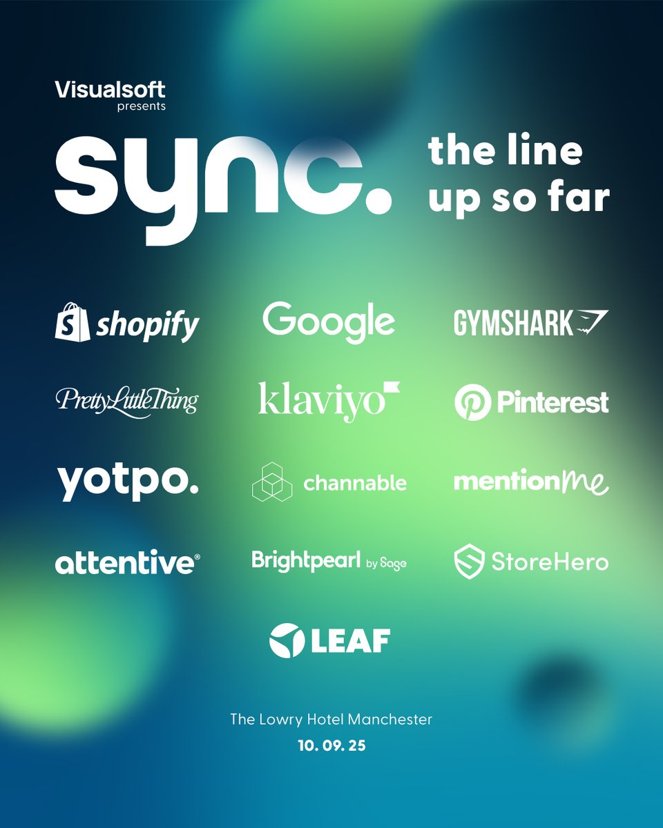 The sync speaker line up is shaping up 🔥🔗

🛍️ Shopify
🔍 Google
🦈 Gymshark
🦄 PrettyLittleThing
📧 Klaviyo
📌 Pinterest
⭐ Yotpo
👩‍💻 Channable
🗣️ MentionMe
💬 Attentive
📦 Brightpearl
🍃 Leaf
📊 StoreHero

Secure your free place now 👉 hubs.la/Q03zNQSC0