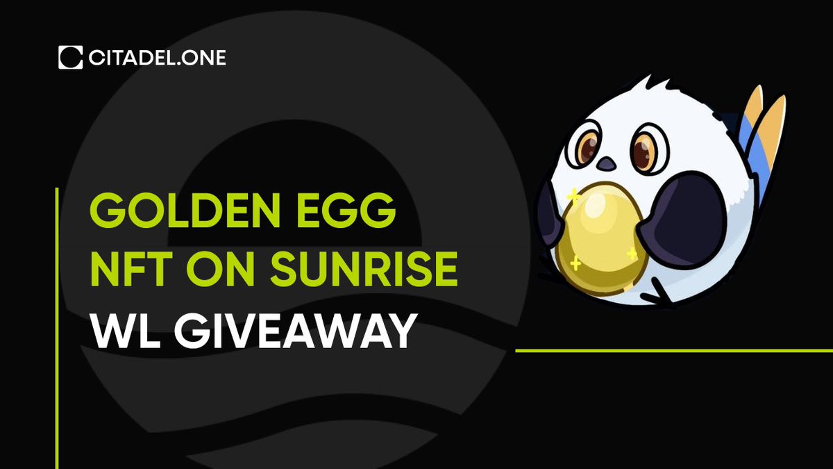 ICYMI: <a href="/SunriseLayer/">Sunrise</a> is launching the Golden Egg NFT collection, aimed at unlocking real utility and exclusive rewards

And the best part? We’re giving away 30 WL spots to early birds 

𝗪𝗵𝘆 𝗱𝗼 𝗜 𝗻𝗲𝗲𝗱 𝘁𝗵𝗲 𝗚𝗼𝗹𝗱𝗲𝗻 𝗘𝗴𝗴 𝗡𝗙𝗧? 
Golden Egg NFT holders will