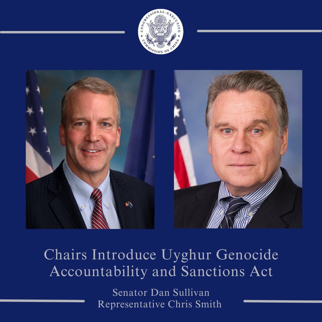 China Commission (@ceccgov) on Twitter photo The #Uyghur Genocide Accountability and Sanctions Act (UGASA) was introduced today by a bipartisan group of <a href="/CECCgov/">China Commission</a> Commissioners, including <a href="/SenDanSullivan/">Sen. Dan Sullivan</a> and <a href="/SenJeffMerkley/">Senator Jeff Merkley</a> and Rep. #ChrisSmith and <a href="/RepTomSuozzi/">Tom Suozzi</a>.
Quotes from Chairs and bill text ⬇️
cecc.gov/media-center/p… The #Uyghur Genocide Accountability and Sanctions Act (UGASA) was introduced today by a bipartisan group of <a href="/CECCgov/">China Commission</a> Commissioners, including <a href="/SenDanSullivan/">Sen. Dan Sullivan</a> and <a href="/SenJeffMerkley/">Senator Jeff Merkley</a> and Rep. #ChrisSmith and <a href="/RepTomSuozzi/">Tom Suozzi</a>.
Quotes from Chairs and bill text ⬇️
cecc.gov/media-center/p…