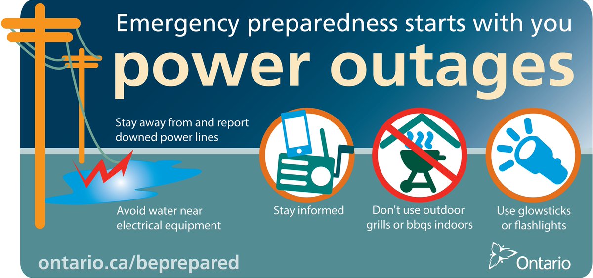 During severe weather power outages can happen. 

To be prepared:
- Make emergency light sources (e.g. flashlights) accessible and known to all household members.
- Have your emergency kit ready!

For more info visit:
hamilton.ca/DuringAnEmerge…

#EmergencyPreparedness #StrongForYou