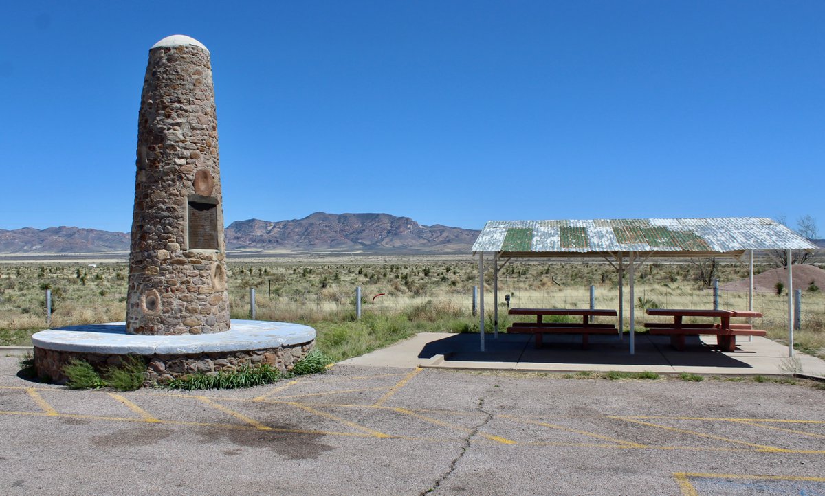 Apache chief Geronimo surrendered to Gen. Nelson Miles at Skeleton Canyon Sept. 6, 1886 in the vicinity of this monument south of Portal, Ariz. This 1934 historical marker is on State Route 80 in Cochise County.