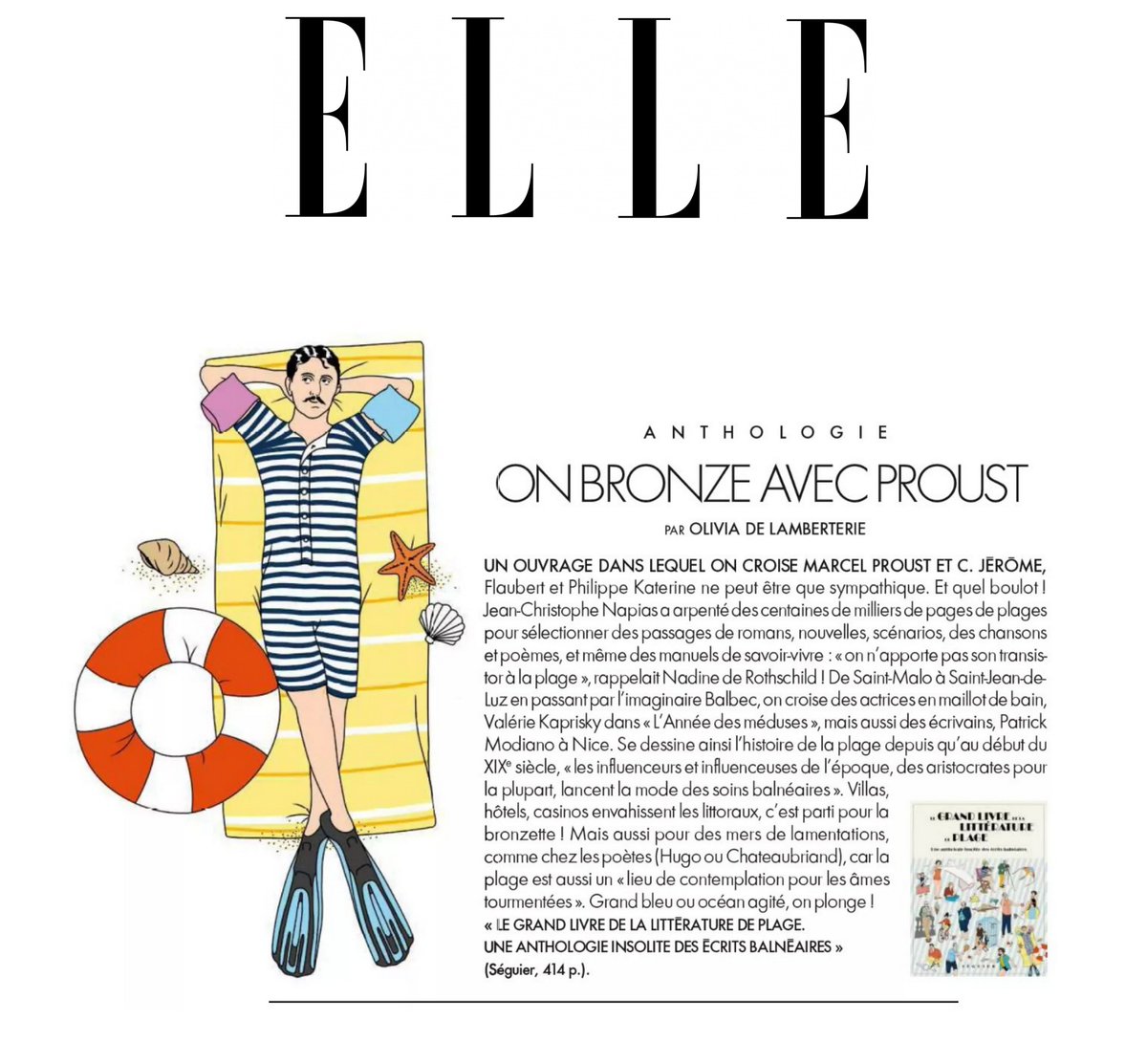 "Grand bleu ou océan agité, on plonge !"

𝗟𝗲 𝗚𝗿𝗮𝗻𝗱 𝗟𝗶𝘃𝗿𝗲 𝗱𝗲 𝗹𝗮 𝗟𝗶𝘁𝘁𝗲́𝗿𝗮𝘁𝘂𝗿𝗲 𝗱𝗲 𝗽𝗹𝗮𝗴𝗲 (📖👉bit.ly/4mq82AF)
dans le magazine <a href="/ELLEfrance/">ELLE</a> :