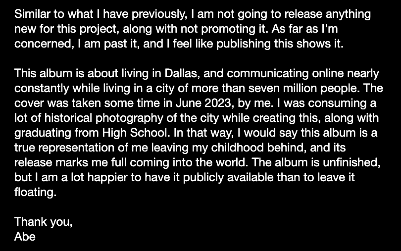thepasmusicacc's tweet photo. I've taken a screenshot of the message displayed on the Bandcamp page for this account. I am linking it below.
Thank you. https://t.co/Qm7c1U1z1q