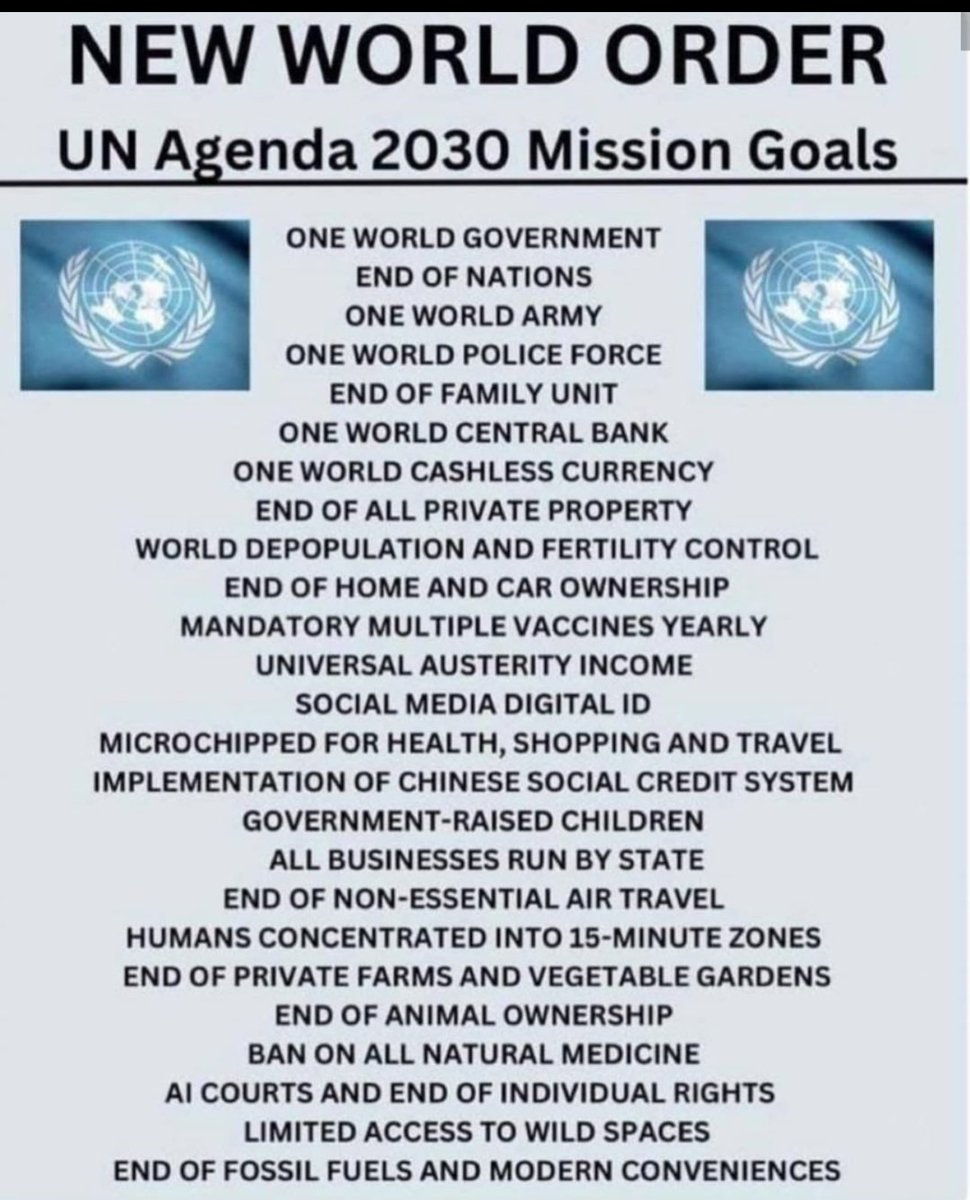 2030 Objectives - it’s not a Conspiracy when you can see these objectives being implemented across the entire Western World.