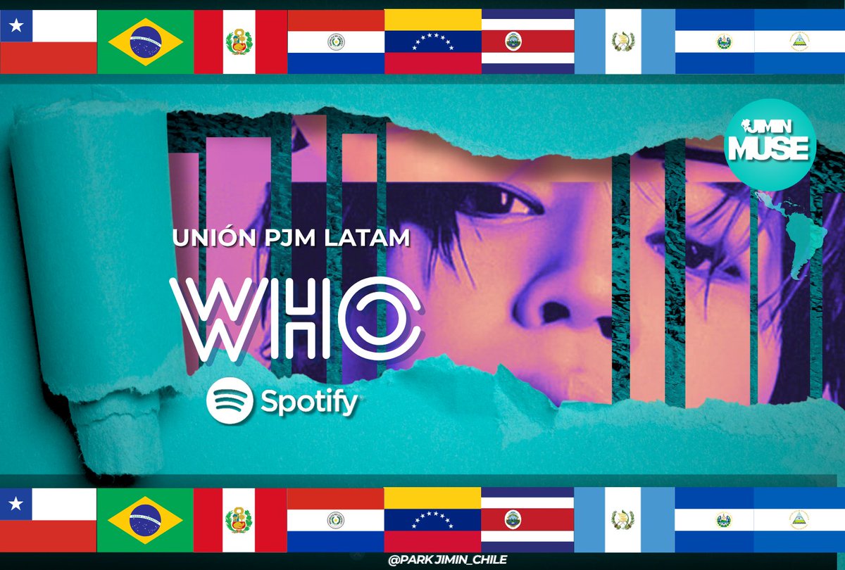 PARKJIMIN_Chile's tweet photo. Spotify LATAM "WHO" 30/7

🌎#19 (+3)— 2,854,656 (+154,072) 
#1🇨🇱Chile[#2]—265,659⬆️
#2🇧🇷Brasil[#119]—208,544⬆️
#3🇵🇪Perú[#12]—73,035⬆️⬆️
#4🇻🇪Venezuela[#1]—49,375⬆️
#5🇵🇾Paraguay[#1]—45,711⬇️
#6🇨🇷Costa Rica[#19—23,500⬆️
#7🇸🇻El Salvador[#3]—18,849⬇️

+++ https://t.co/IkM70qvvvr