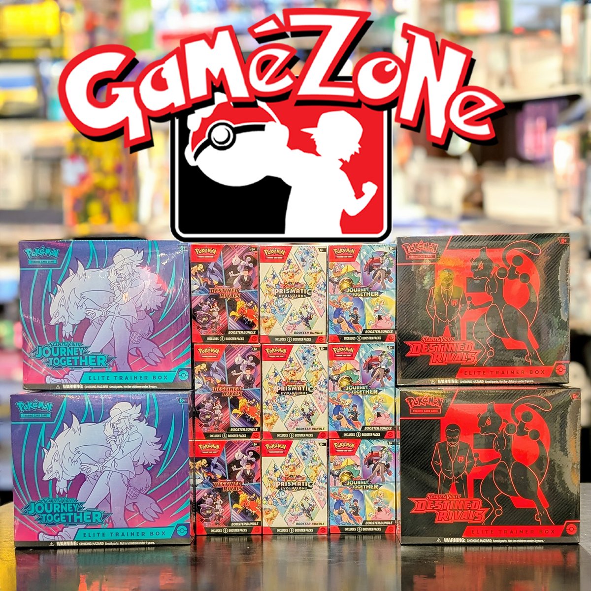 TJI! #Pokemon #PokemonTCG #JourneyTogether #ScarletAndViolet #PokemonCards #PokemonEliteTrainerBox #ETB #PokemonBoosterBundle #DestinedRivals #PrismaticEvolutions #PokemonScarletAndViolet #PokemonScarletAndVioletETB #PokemonTradingCards #TheGameZone #HillsdaleNJ