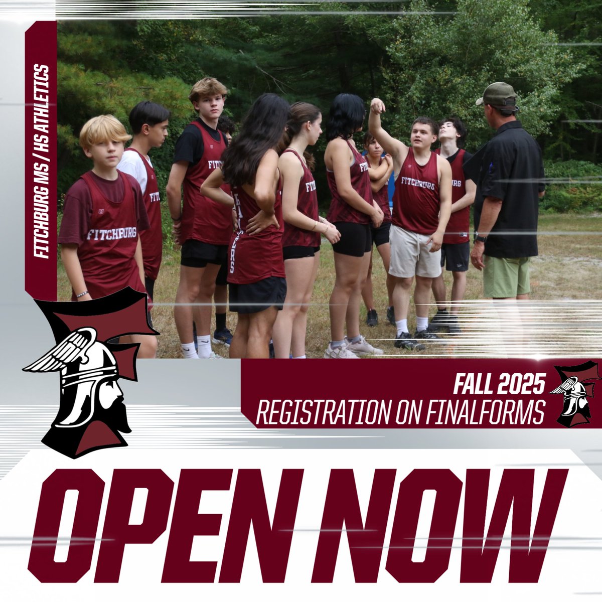 HS/MS SIGN UP NOW FOR Fall '25!!! Its your turn to wear the Red &amp; Gray! Click the link for FinalForms Registration &amp; submit current physical: fitchburg-ma.finalforms.com First practice 🏈🏌️Fri. August 15 🏑🏐⚽️🏃📣 Mon. August 18 #AllHailtoTheRedandGray WE NEED YOU!!! 🫵