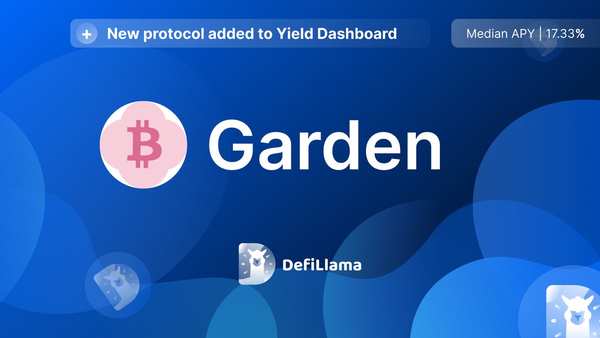 DefiLlama's tweet image. Now tracking @garden_finance pools on our Yield Dashboard