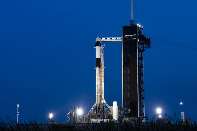 The space news Today, Thursday, July 31, 12:09 p.m. ET 
A Dragon space vessel planned to lift on-board a Falcon 9 rocket carrying the 4-astronaut team Crew-11 to the Space Station, from <a href="/NASA/">NASA</a> Kennedy Base to the International <a href="/Space_Station/">International Space Station</a>. 
Watch live on