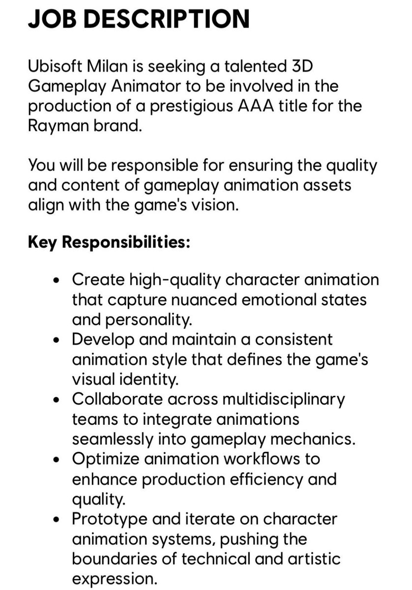 Here's your reminder, despite today's disappointment, that a new Rayman project is under development. 👀 #Rayman #Ubisoft