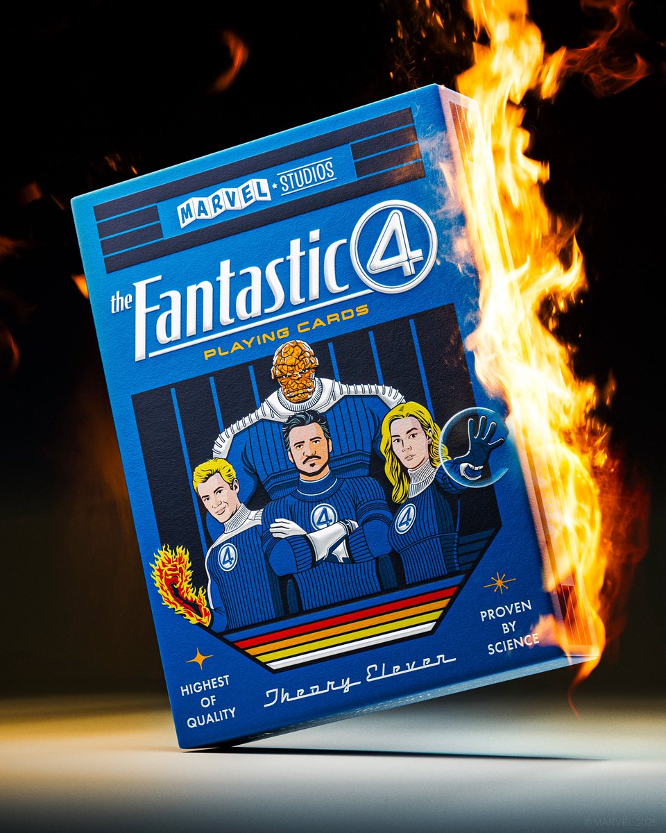 🔥 Flame On! Johnny Storm is absolutely fired up with our new Fantastic Four Playing Cards. Available now for pre-order at theory11.com/fantasticfour 🔥 #theory11 #fantasticfour #marvel