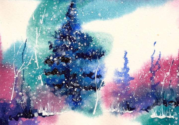Art of the Day: "Holiday Card 5". Buy at: ArtPal.com/nelsonmakesart…