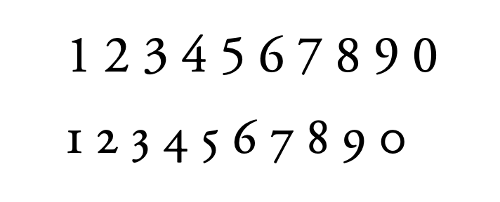 if your typeface doesn't have lowercase numbers I'm NOT USING IT