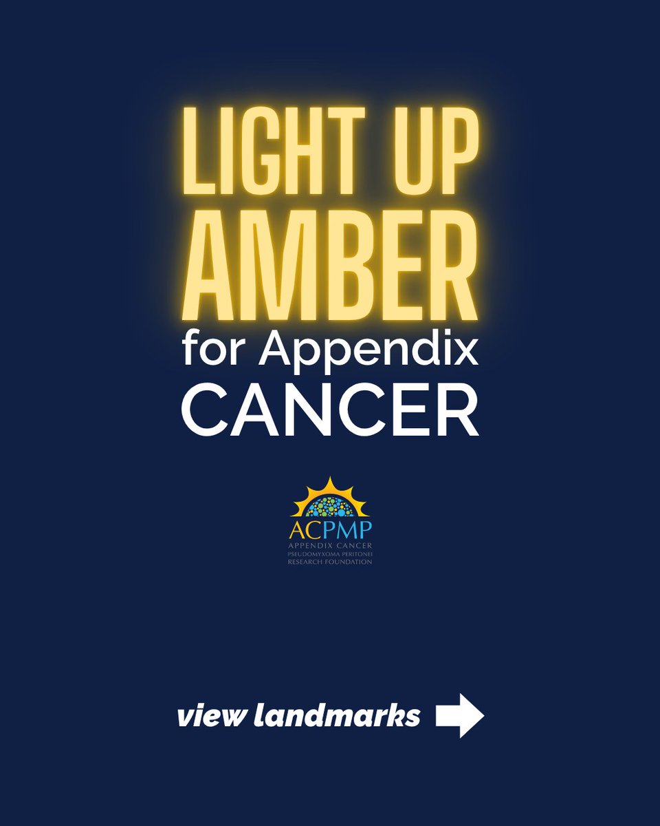 ✨We're Lighting Up Amber for Appendix Cancer Awareness!✨

This August, landmarks across 4 countries will light up to honor those affected by this rare disease.

See the growing list and learn how to get involved: acpmp.org/lightup

#AmberForAppendixCancer #TurnAugustAmber
