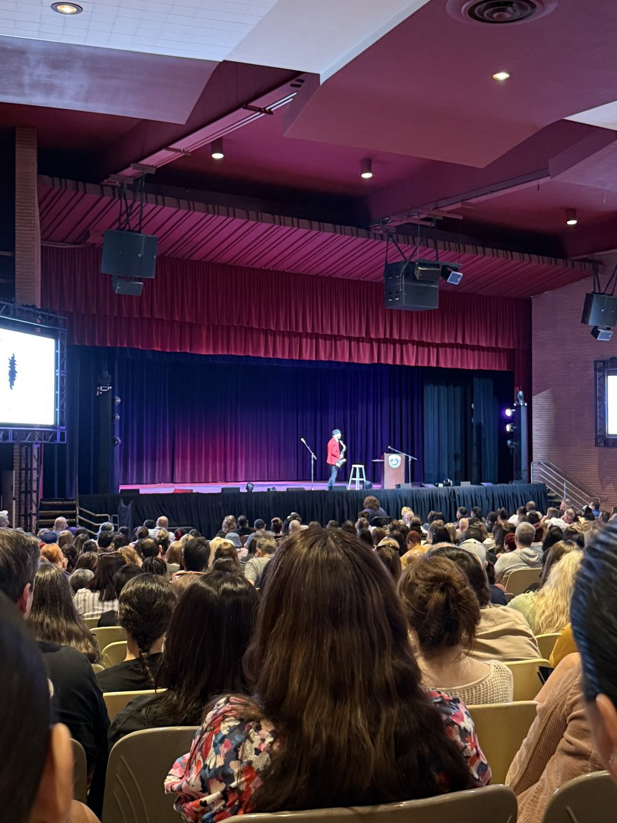 Truman teachers being welcomed back with Mickey Smith Jr speaking today.  #FUSD #Truman