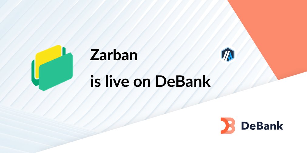 DeBankDeFi's tweet photo. 5/8

Zarban's portfolio is now tracked on https://t.co/IEGJ3zLVHO!

@ZarbanProtocol (@arbitrum version) https://t.co/gTVHOc50Mo