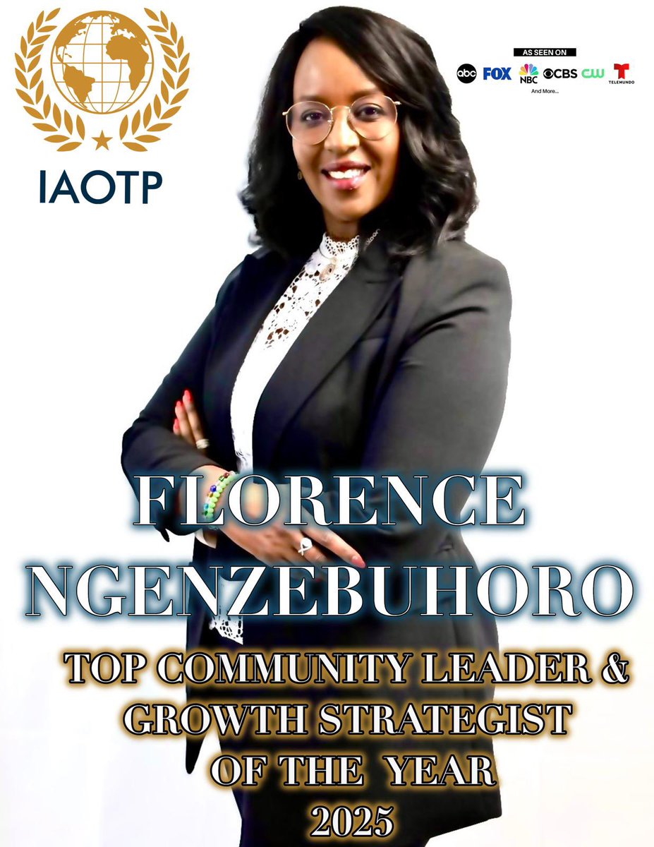 FlorenceNgenze1's tweet photo. ☀️Honored to be named Top Community #Leader &amp; Growth #Strategist of the Year by the International Association of Top Professionals (#IAOTP)!

✅This recognition is a reflection of the powerful work we’re doing at https://t.co/J3R5wh62XA  — #helping #organizations #grow!
—— https://t.co/N7z6Ywozls
