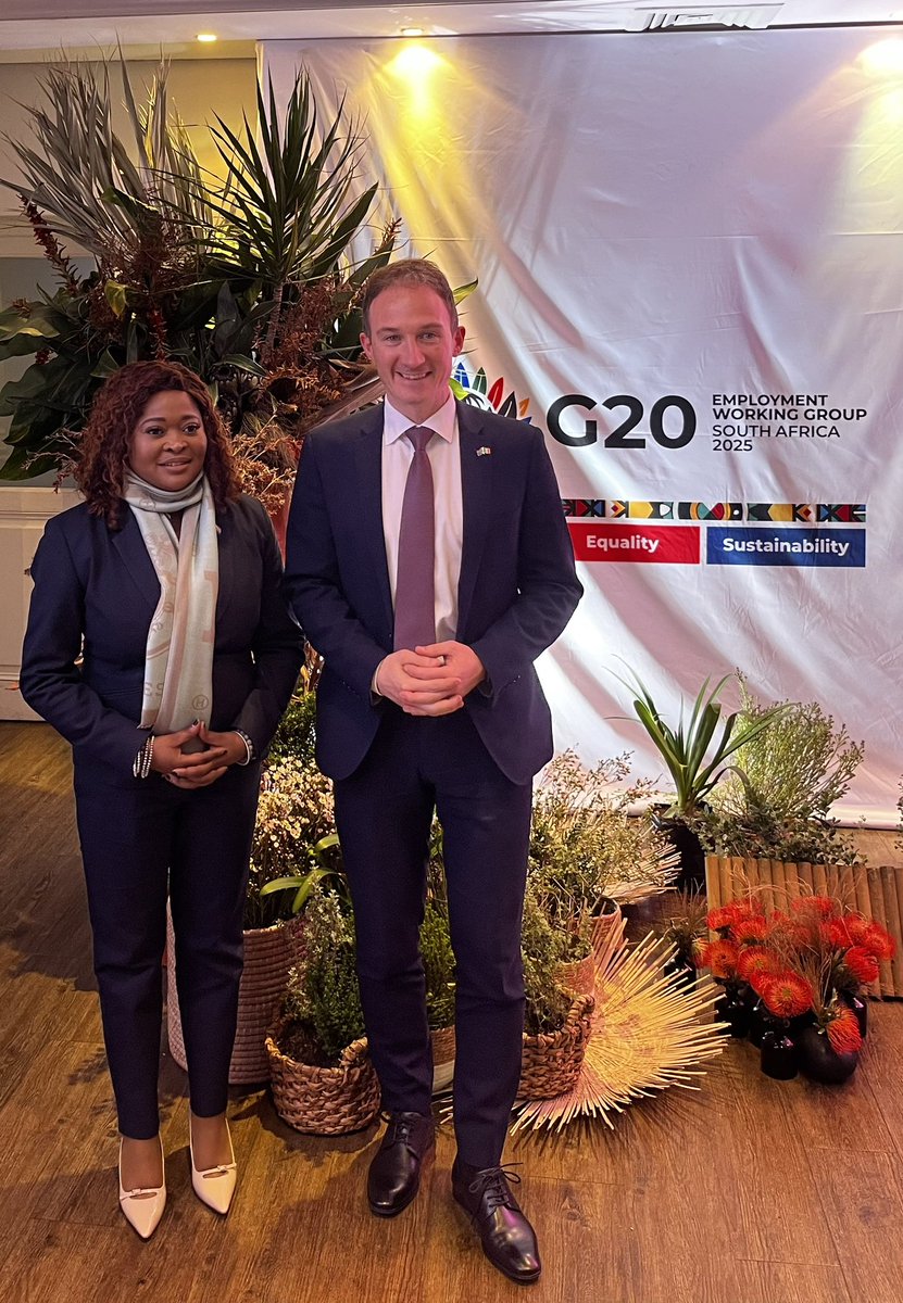 Irish Embassy Pretoria (@irlembpretoria) on Twitter photo Minister <a href="/Alan_Dillon/">Alan Dillon</a> had the pleasure today to meet 🇿🇦 Deputy Minister of Employment and Labour, Judith Nemadzinga-Tshabalala en marge of the G20 meeting in George today.
🇮🇪 values our relationship with 🇿🇦 and the Minister reaffirmed our commitment to growing this partnership Minister <a href="/Alan_Dillon/">Alan Dillon</a> had the pleasure today to meet 🇿🇦 Deputy Minister of Employment and Labour, Judith Nemadzinga-Tshabalala en marge of the G20 meeting in George today.
🇮🇪 values our relationship with 🇿🇦 and the Minister reaffirmed our commitment to growing this partnership