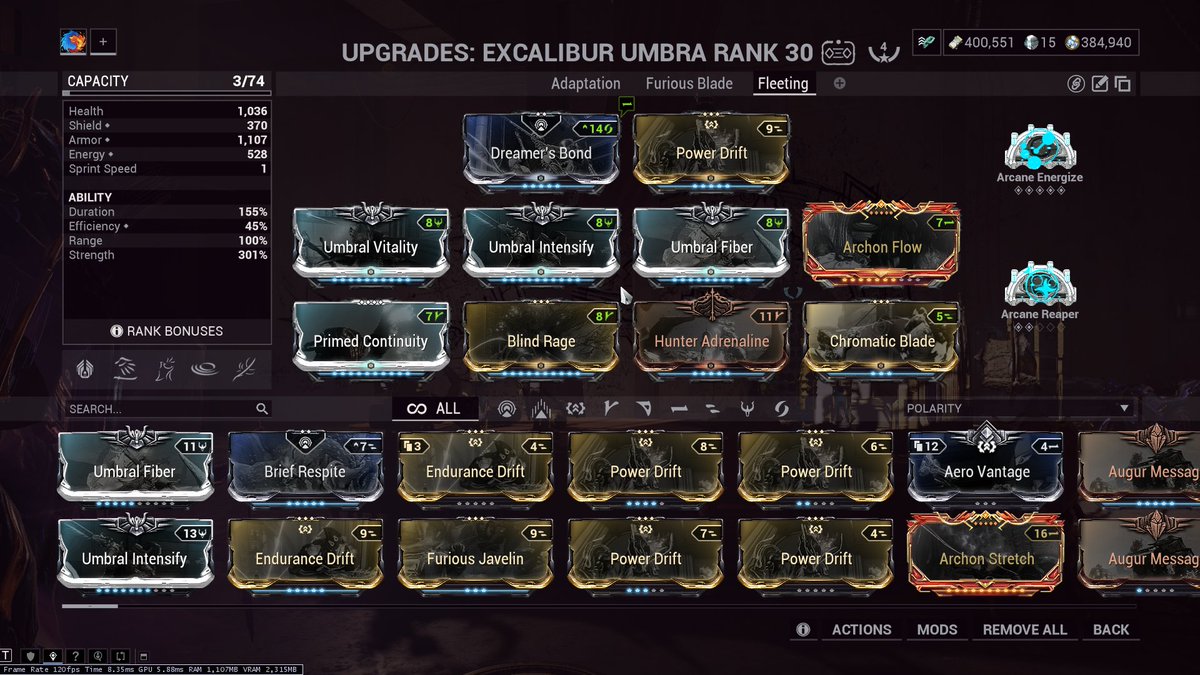 ctc_3203's tweet image. Was doing a Steel Path Incursion, and during it, I kept noticing I was getting Overguard on Umbra. No helminth/subsume, no way to apply other than Zylok Prime with Fortifier, but all I was using was Exalted Blade and Daikyu Prime. #Warframe