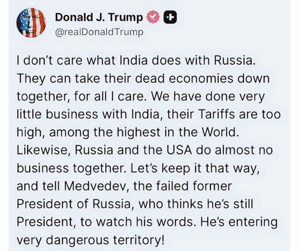 Trump literally behaves like a teenage girl whose ex-boyfriend is Modi and Modi is now dating someone else 🤣😅