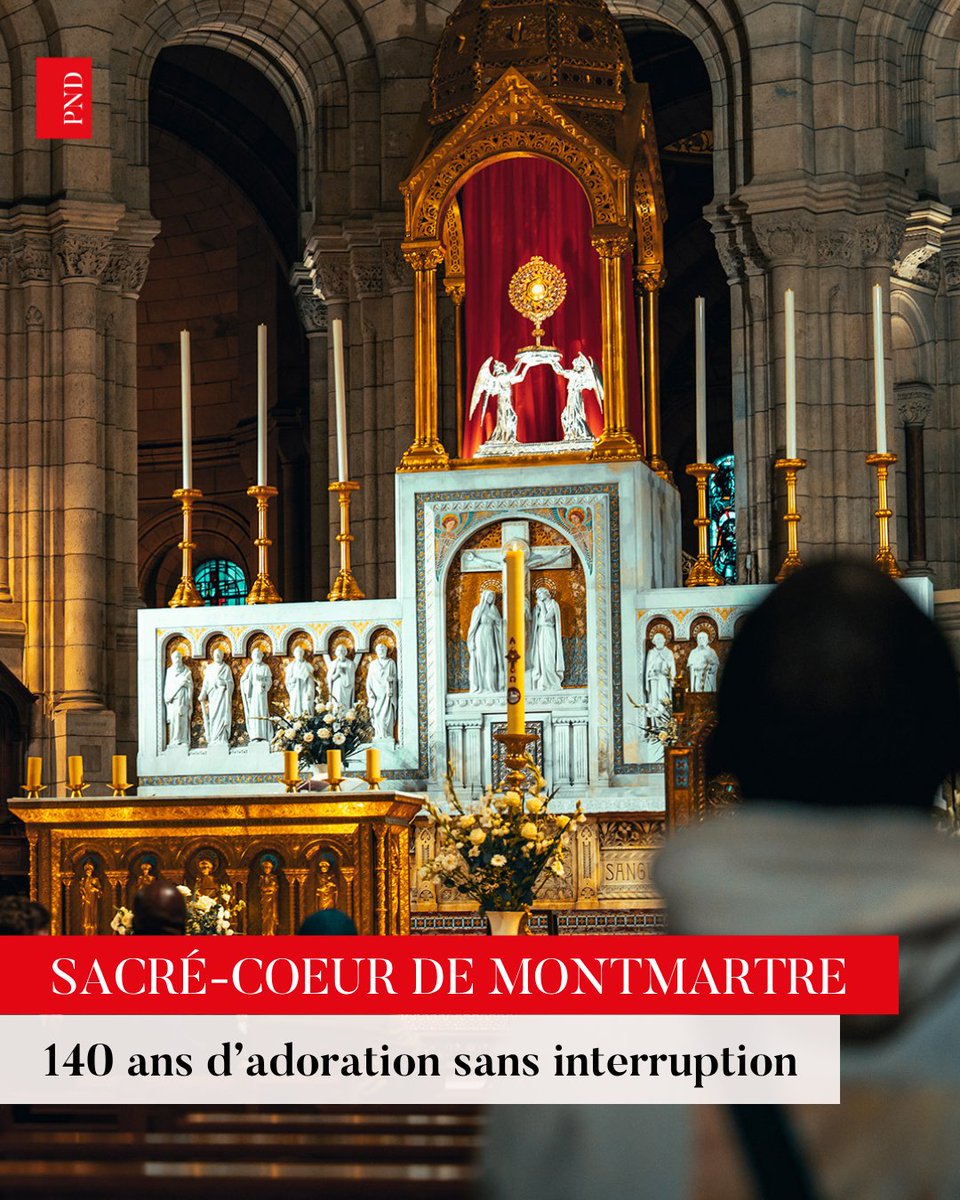 [ARTICLE OFFERT 📰]
Depuis le 1er août 1885, le Saint-Sacrement est adoré sans interruption au sommet de la butte Montmartre. Une fidélité à la longévité unique au monde, dont le <a href="/SCdeMontmartre/">Basilique du Sacré-Cœur de Montmartre</a> célèbre ce vendredi le 140e anniversaire.

À lire ici : dioceseparis.fr/jour-et-nuit-d…