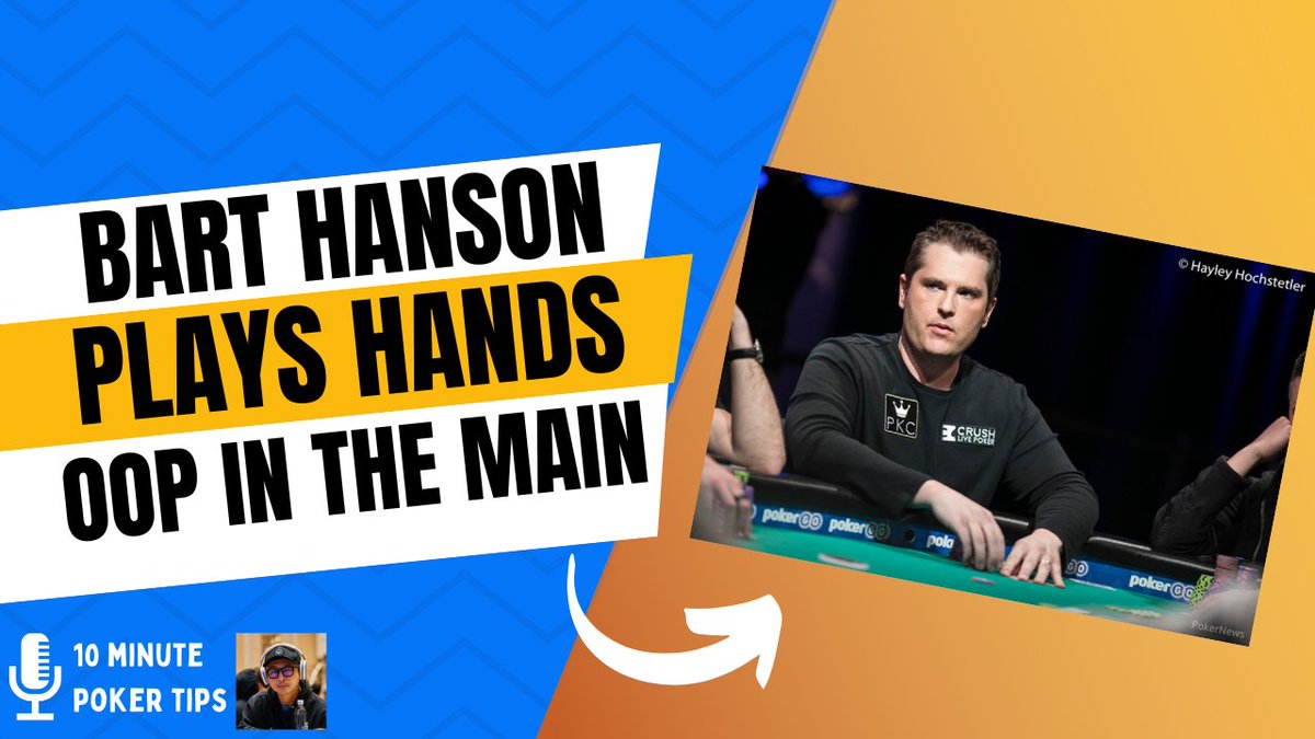 Derek Kwan (@kwansfull) on Twitter photo Playing OOP in NLHE is tricky. Doing it in the @wsop Main against good players suuuucks. <a href="/BartHanson/">Bart Hanson</a> dropped by 10 Minute Poker Tips to review two tricky hands with AK and AA with me.
Full episode link in comments, and please like and subscribe! ❤️ 👇 Playing OOP in NLHE is tricky. Doing it in the @wsop Main against good players suuuucks. <a href="/BartHanson/">Bart Hanson</a> dropped by 10 Minute Poker Tips to review two tricky hands with AK and AA with me.
Full episode link in comments, and please like and subscribe! ❤️ 👇