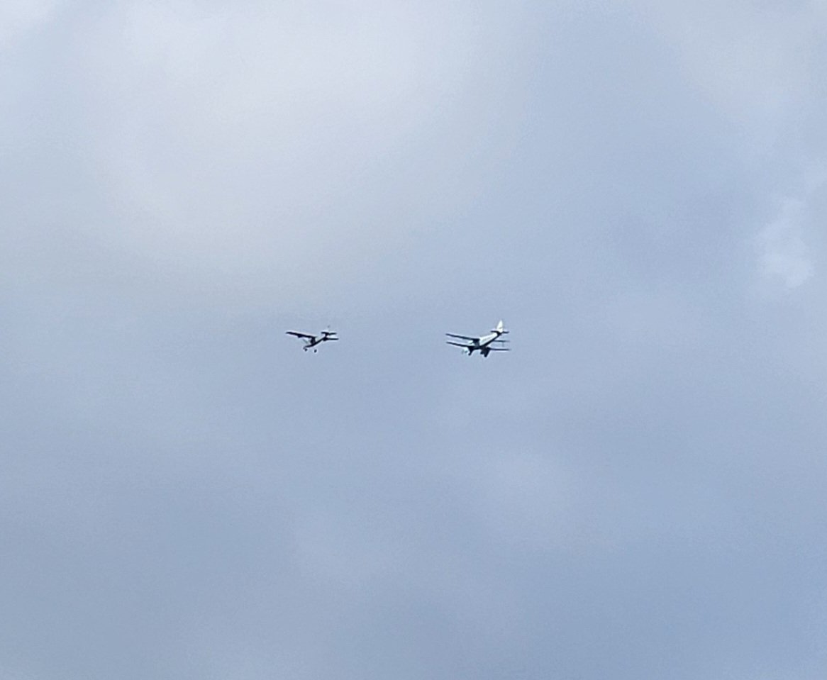 Werblake's tweet photo. @Google - I don't know which AI programme you are using in your search requests, but the answers coming through are absolute RUBBISH. I just put this image in, &amp; it told me they were 1. Stealth Bombers &amp; 2. Polish training planes. Sort this out please 😡 https://t.co/CmZgQy2yYE