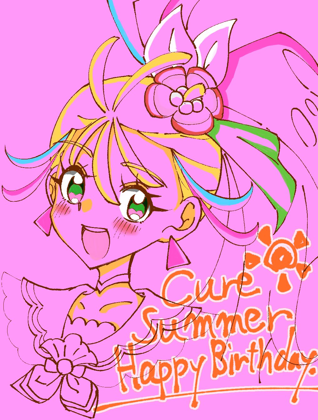 キャンバスアート　キュアサマー キャンバスアートボード（下巻） / プリキュアシリーズ20周年