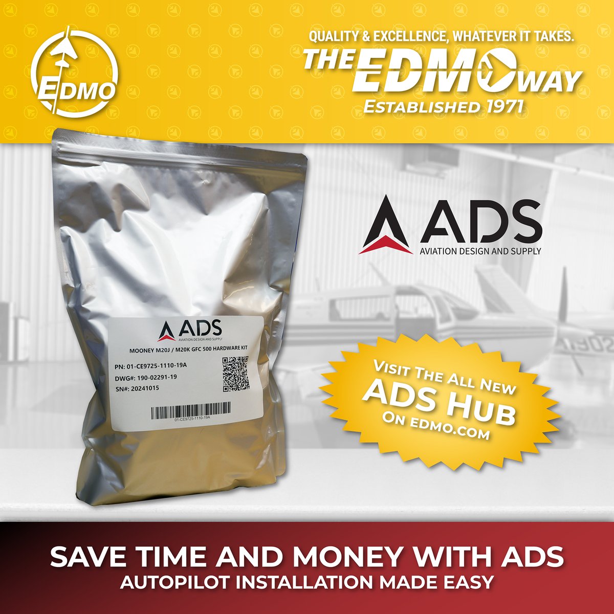 Looking for the right autopilot hardware kit? Visit the new ADS Hub to find your kit, calculate savings, and simplify your next upgrade! Streamline your next install. Choose ADS Autopilot Installation Hardware Kits — available now at EDMO! #EDMO #ADS
edmo.com/about/news/avi…