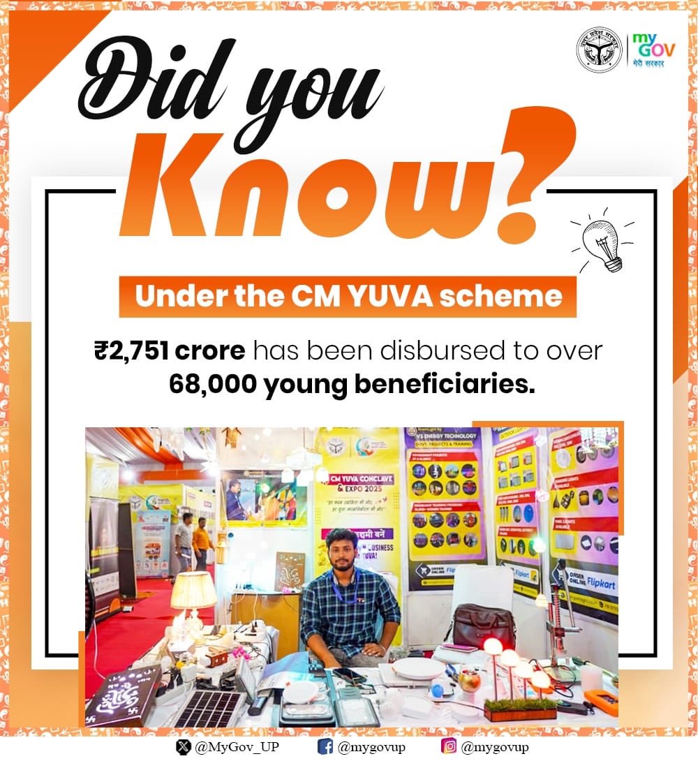 Awanish K Awasthi (@awasthiawanishk) on Twitter photo In Uttar Pradesh, the @upgovt is committed to empowering dreams. Under CM YUVA, young people are receiving interest-free, guarantee-free loans of up to ₹5 lakh for 4 years. Over ₹2,751 crore has already reached 68,000+ aspiring entrepreneurs. Hon’ble CM Shri <a href="/myogiadityanath/">Yogi Adityanath</a> ji In Uttar Pradesh, the @upgovt is committed to empowering dreams. Under CM YUVA, young people are receiving interest-free, guarantee-free loans of up to ₹5 lakh for 4 years. Over ₹2,751 crore has already reached 68,000+ aspiring entrepreneurs. Hon’ble CM Shri <a href="/myogiadityanath/">Yogi Adityanath</a> ji