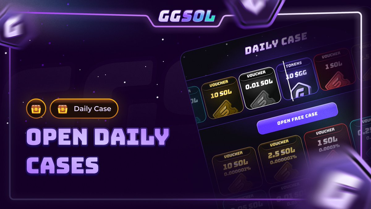 FREE SOLANA DAILY CASE

Open your daily case for a chance to win up to 10 SOL

🔗 ggsol.io