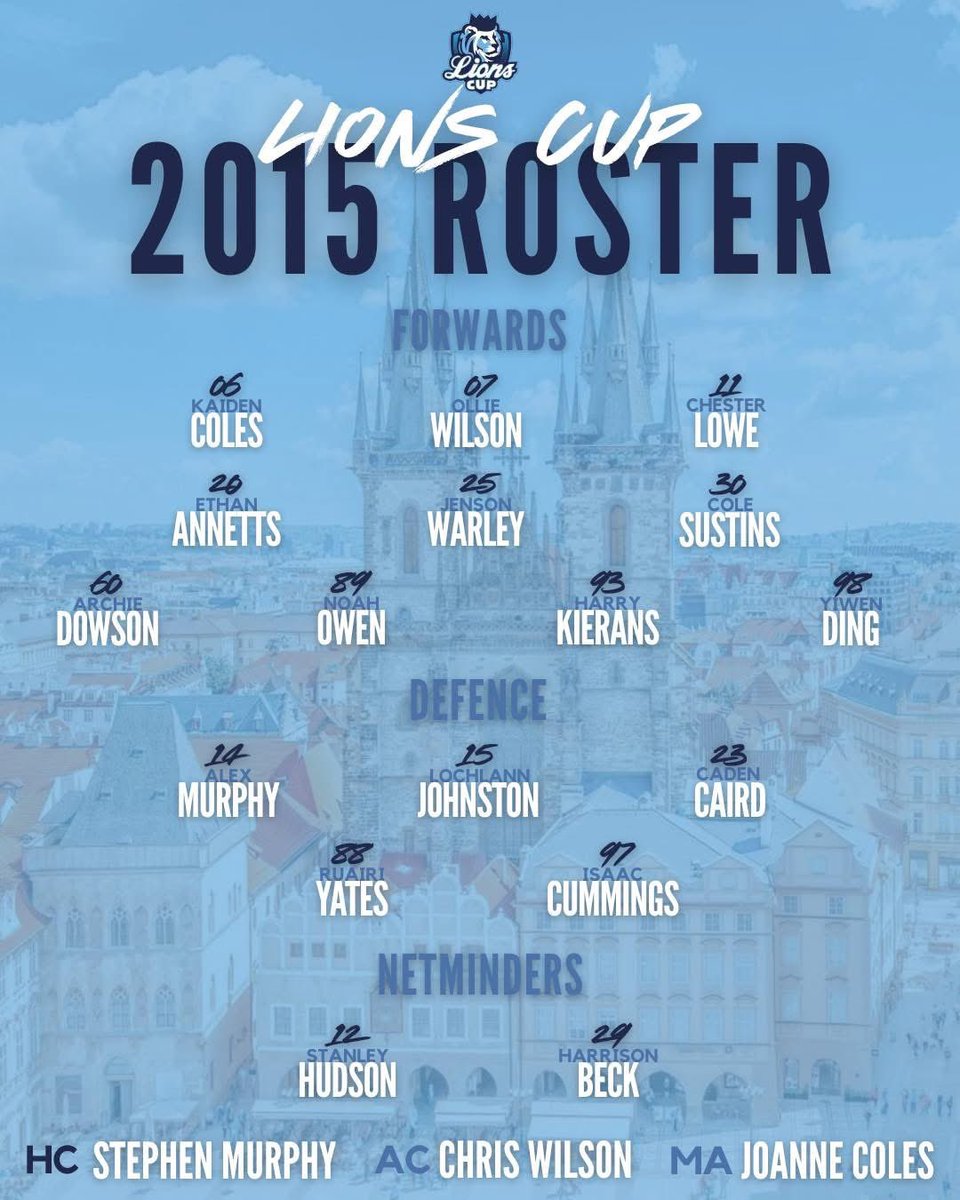 In Prague with the Elite British Selects this week playing in the lions cup we have 

2011s Dylan Ferguson 
2013s Eli Dalton
2015s Alex Murphy 

Good luck everyone