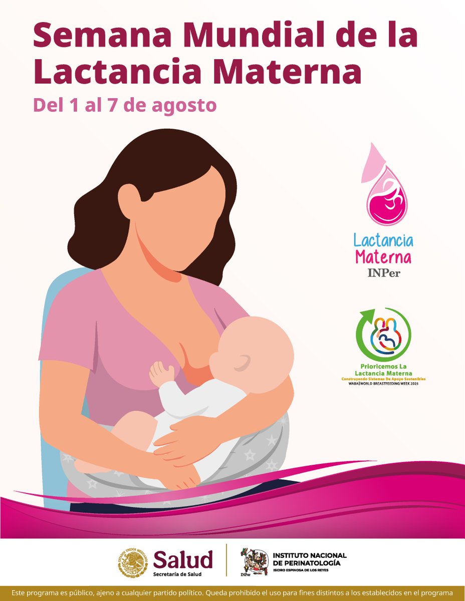 Semana Mundial de la Lactancia Materna
del 1. º al 7 de agosto 

¡Prioricemos la Lactancia! 

#LactanciaMaternaINPer #LactanciaMaterna #LecheHumana #Lactancia #Lactante #LactanciaMaternaExclusiva #LactanciaMaternaComplementaria