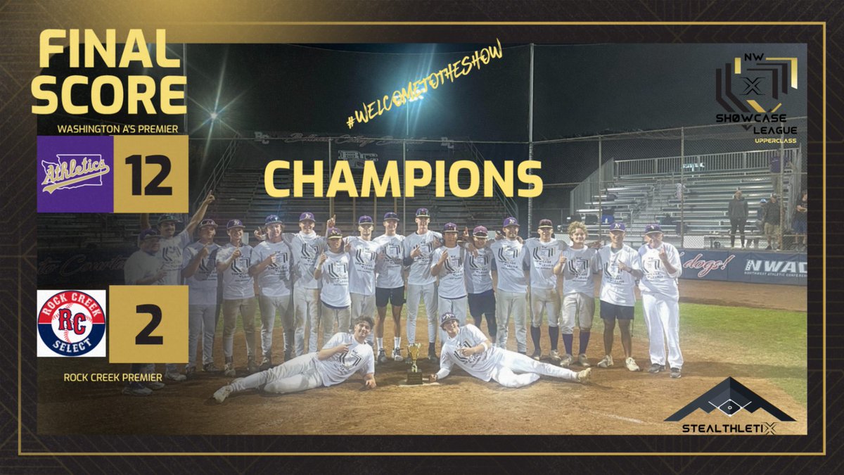 Stealthletix (@stealthletixt) on Twitter photo Congratulations to the <a href="/WashingtonAs/">Washington A’s</a> Premier! #Champions #ShowcaseDivision
#welcometotheshow
#NWShowcasePlayoffs Congratulations to the <a href="/WashingtonAs/">Washington A’s</a> Premier! #Champions #ShowcaseDivision
#welcometotheshow
#NWShowcasePlayoffs