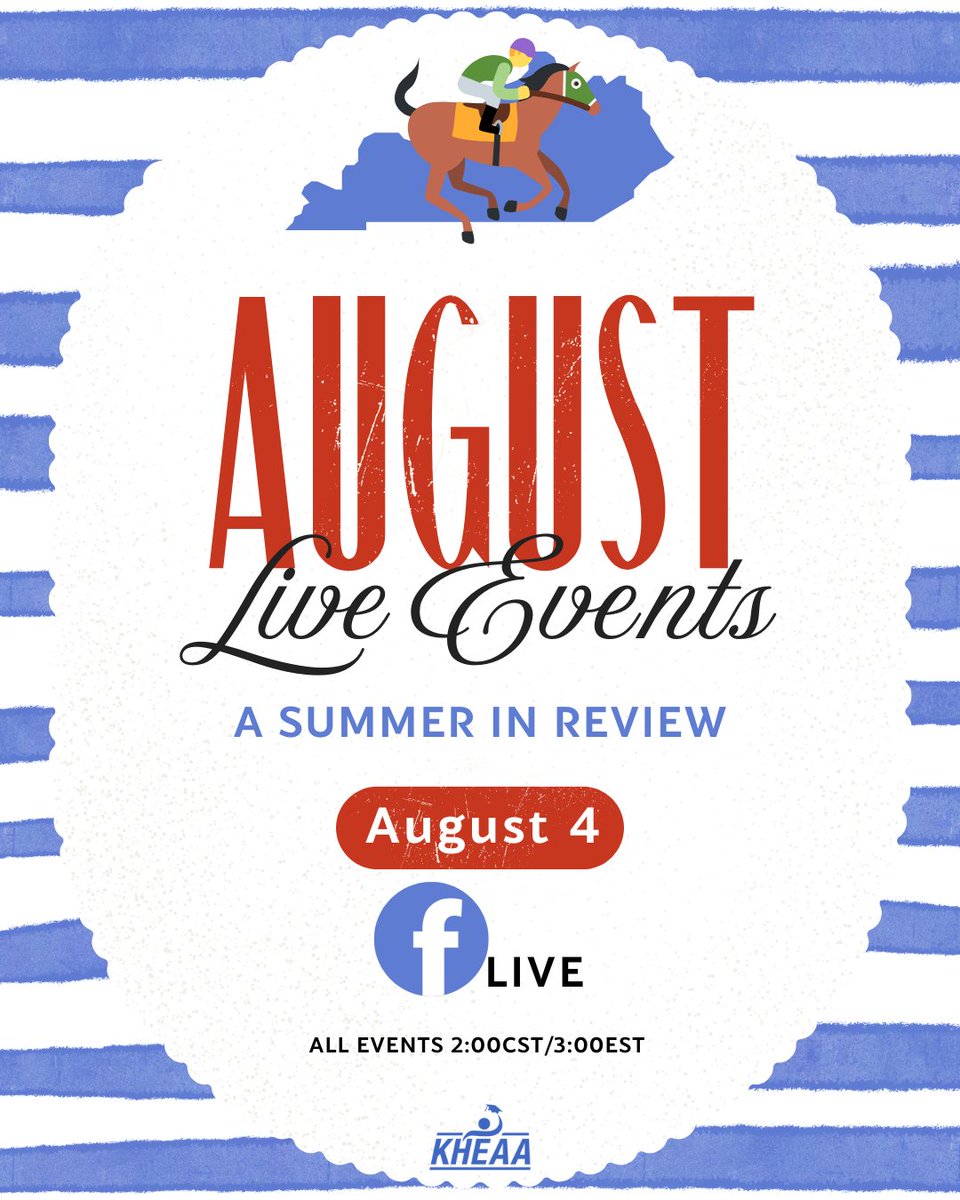 KHEAA has been on the move! Join us August 4 at 2PM CST/3PM EST for A Summer in Review on Facebook Live. We’re sharing highlights from the 24/25 school year, social media milestones, professional development shout outs, a State Fair sneak peek, and our goals for 25/26.