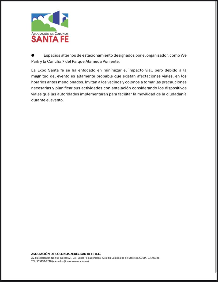 Asociación de Colonos ZEDEC Santa Fe A.C. tweet media